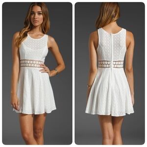 Free People "Daisy Waist" Fit & Flare Mini Dress, Size 6